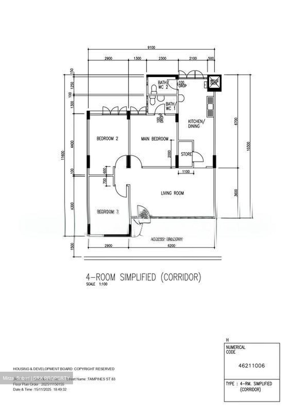 Blk 841 Tampines Palmwalk (Tampines), HDB 4 Rooms #504074291